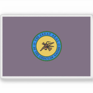 Flagge der Choctaw-Nation und -Stamm, USA Aufkleber