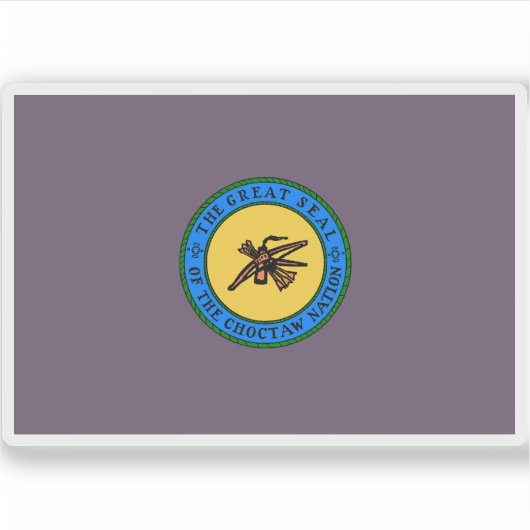 Flagge der Choctaw-Nation und -Stamm, USA Aufkleber (Vorderseite)