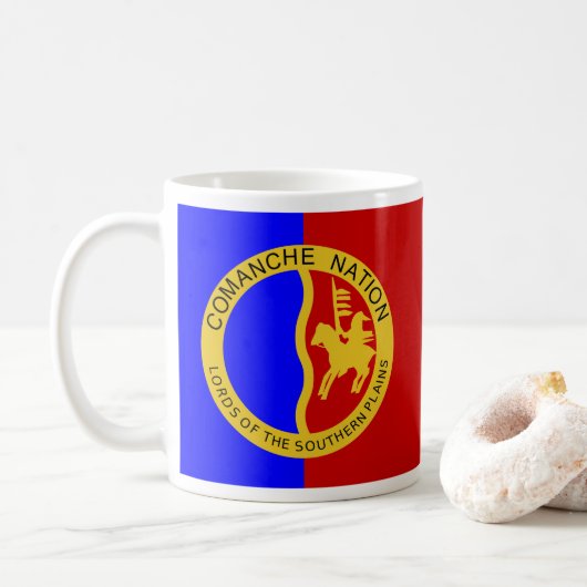 Flagge der Comaanche-Nation Kaffeetasse (Mit Donut)