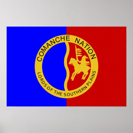 Flagge der Comanche-Nation Poster (Vorne)