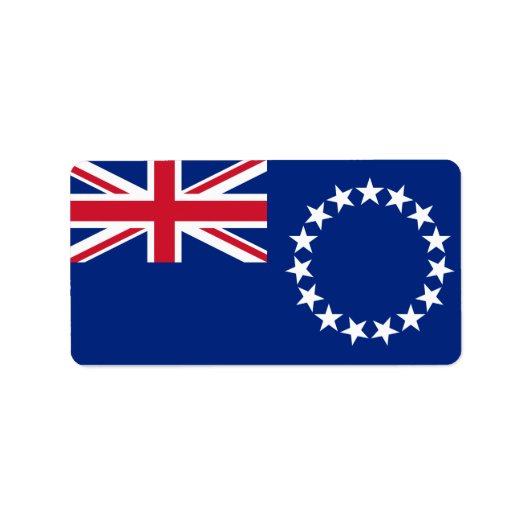 Flagge der Cook Islands Labels Adressaufkleber (Vorne)