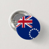 Flagge der Cookinseln Button (Vorne & Hinten)