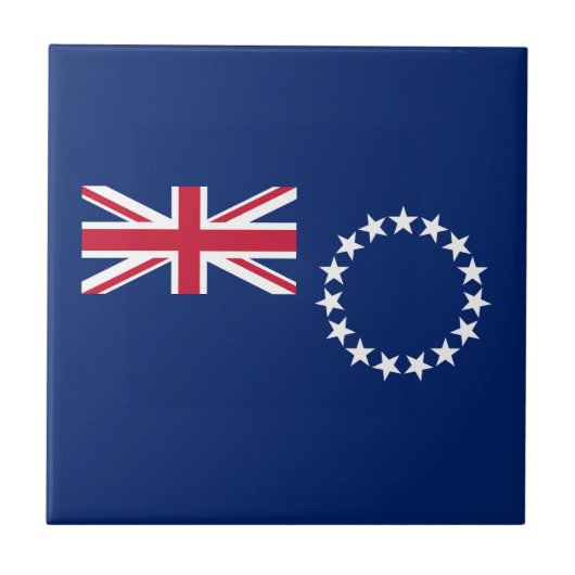 Flagge der Cookinseln Fliese (Vorderseite)