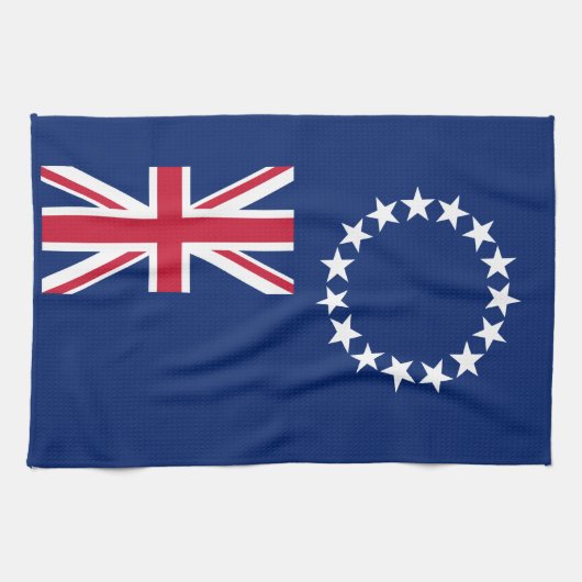 Flagge der Cookinseln Geschirrtuch (Horizontal)