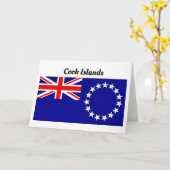 Flagge der Cookinseln Karte (Gelbe Blume)