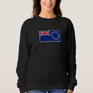 Flagge der Cookinseln mit Vintagen Landesfarben 1 Sweatshirt