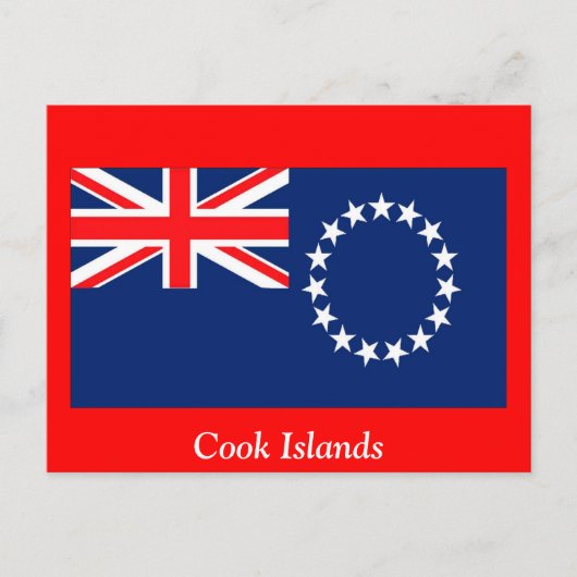Flagge der Cookinseln Postkarte (Vorderseite)