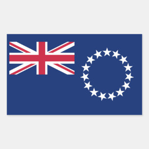 Flagge der Cookinseln Rechteckiger Aufkleber
