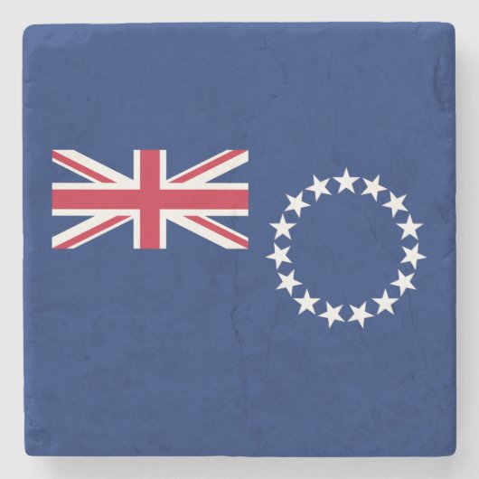 Flagge der Cookinseln Steinuntersetzer (Vorderseite)
