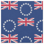 Flagge der Cookinseln Stoff (Nahaufnahme)