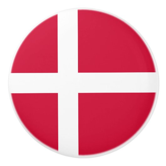 Flagge der dänischen Keramik Knob Keramikknauf (Vorderseite)