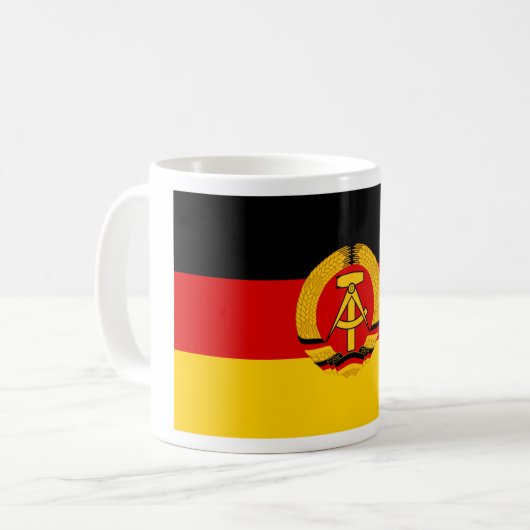 Flagge der DDR - Flagge der DDR (Ostdeutschland) Kaffeetasse (Vorderseite Links)