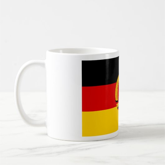 Flagge der DDR - Flagge der DDR (Ostdeutschland) Kaffeetasse (Links)