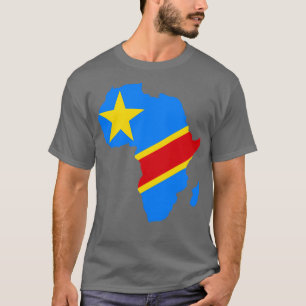 Flagge der Demokratischen Republik Kongo Afrika Ka T-Shirt