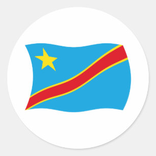 Flagge der Demokratischen Republik Kongo Aufkleber