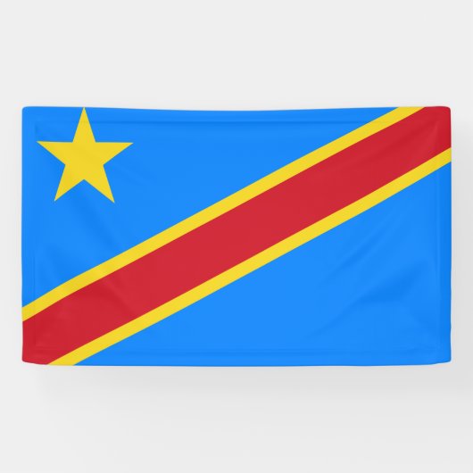 Flagge der Demokratischen Republik Kongo Banner (Horizontal)