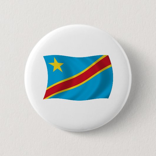Flagge der Demokratischen Republik Kongo Button (Vorderseite)
