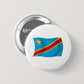 Flagge der Demokratischen Republik Kongo Button (Vorne & Hinten)