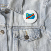 Flagge der Demokratischen Republik Kongo Button (Beispiel)