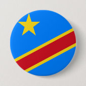 Flagge der Demokratischen Republik Kongo Button (Vorderseite)