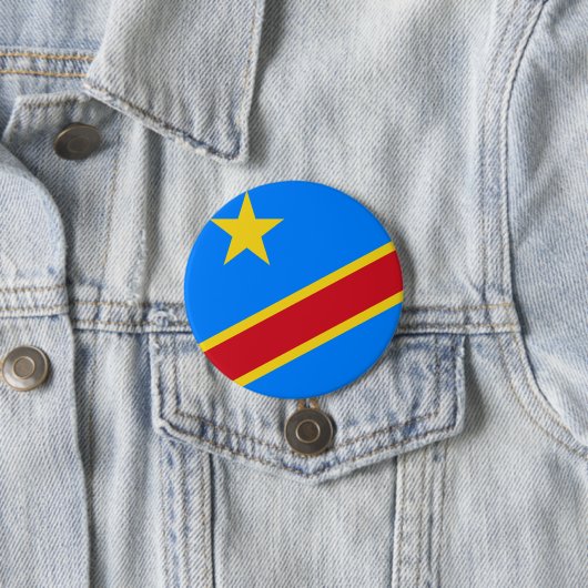 Flagge der Demokratischen Republik Kongo Button (Beispiel)