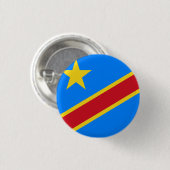 Flagge der Demokratischen Republik Kongo Button (Vorne & Hinten)