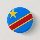 Flagge der Demokratischen Republik Kongo Button (Vorderseite)