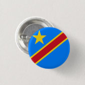 Flagge der Demokratischen Republik Kongo Button (Vorne & Hinten)