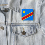 Flagge der Demokratischen Republik Kongo Button (Beispiel)