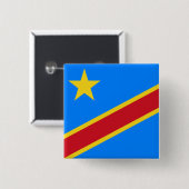 Flagge der Demokratischen Republik Kongo Button (Vorne & Hinten)