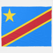 Flagge der Demokratischen Republik Kongo Fleecedecke (Vorderseite (Horizontal))