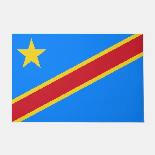 Flagge der Demokratischen Republik Kongo Fußmatte (Vorderseite)