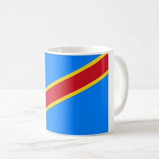 Flagge der Demokratischen Republik Kongo Kaffeetasse (VorderseiteRechts)