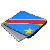 Flagge der Demokratischen Republik Kongo Laptopschutzhülle (Vorne Knopf)