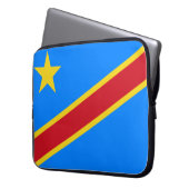 Flagge der Demokratischen Republik Kongo Laptopschutzhülle (Vorderseite Links)
