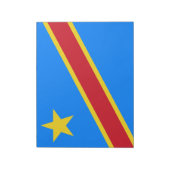 Flagge der Demokratischen Republik Kongo Notizblock (Rotiert)