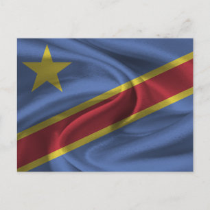 Flagge der Demokratischen Republik Kongo Postkarte