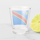 Flagge der Demokratischen Republik Kongo Schnapsglas (Rückseite)