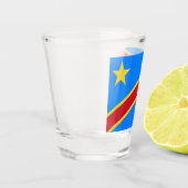 Flagge der Demokratischen Republik Kongo Schnapsglas (Links)