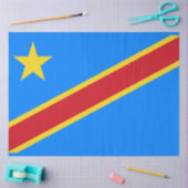 Flagge der Demokratischen Republik Kongo Seidenpapier (Basteln)