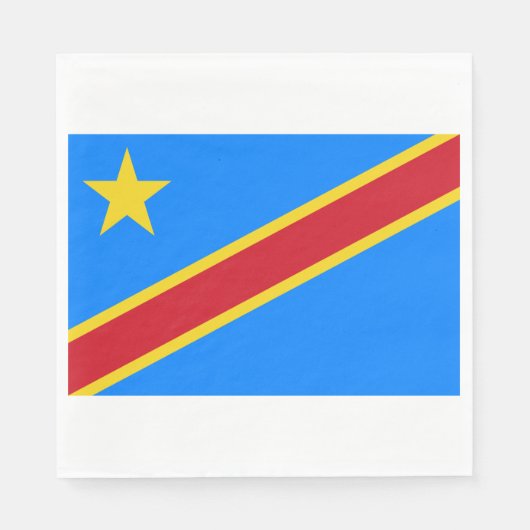 Flagge der Demokratischen Republik Kongo Serviette (Vorderseite)