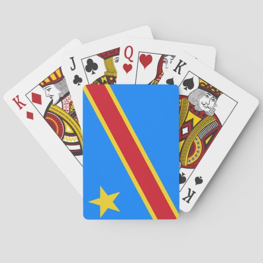 Flagge der Demokratischen Republik Kongo Spielkarten (Rückseite)