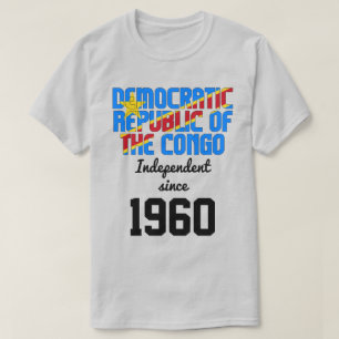 Flagge der Demokratischen Republik Kongo Unabhängi T-Shirt