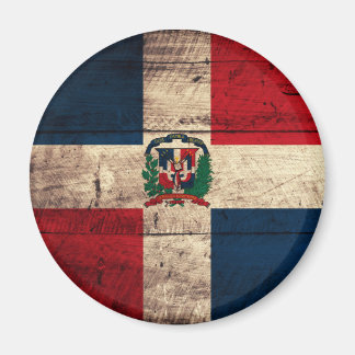 Flagge der Dominikanischen Republik aus Holz Magnet