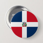 Flagge der Dominikanischen Republik Button (Vorne & Hinten)