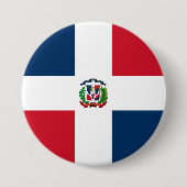 Flagge der Dominikanischen Republik Button (Vorderseite)