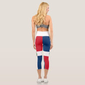 Flagge der Dominikanischen Republik Capri Leggings (Rückseite)
