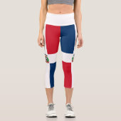 Flagge der Dominikanischen Republik Capri Leggings (Vorderseite)
