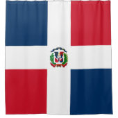 Flagge der Dominikanischen Republik Duschvorhang (Vorderseite)