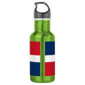 Flagge der Dominikanischen Republik Edelstahlflasche (Rückseite)